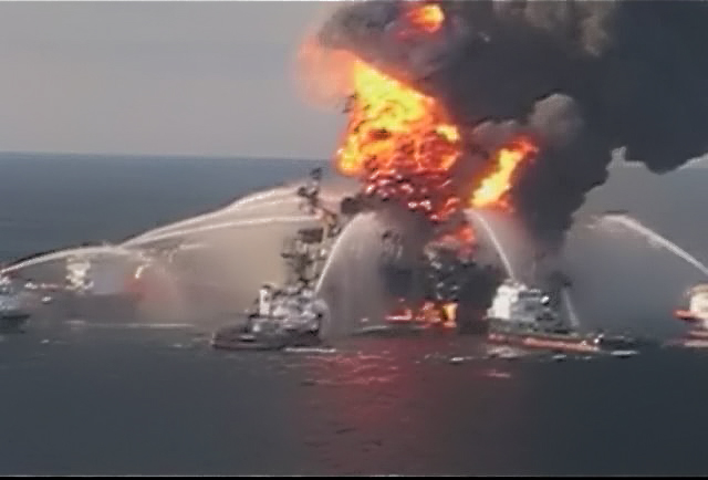 Fire and emergency response at the Deepwater Horizon offshore drilling platform