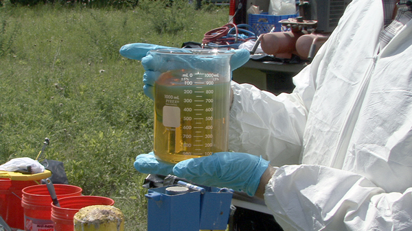 Forensic evidence collection at an outdoor site